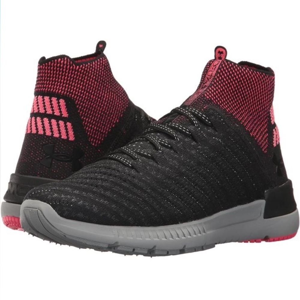 Under Armour Black and Pink Athletic Sneakers/SIZE 11